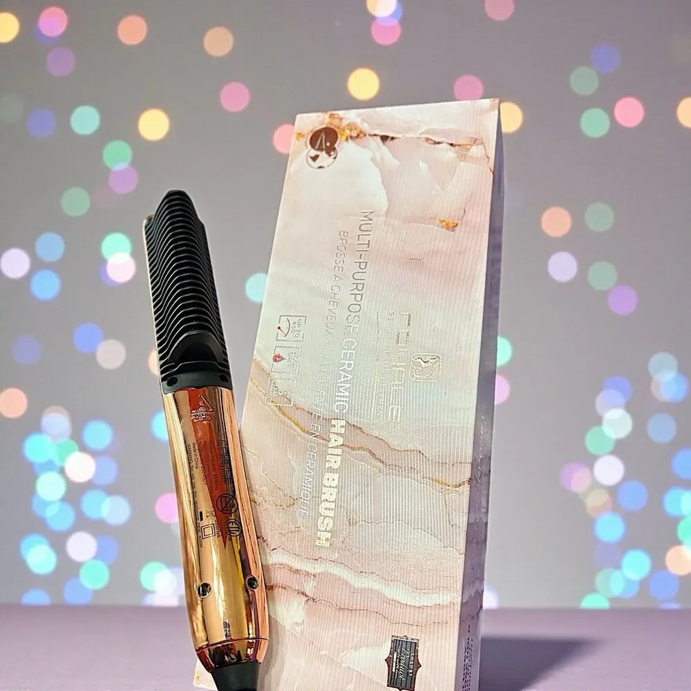 Royale Multi-Purpose Ceramic Hair Brush in Glossy Rose Gold Brand New In Box